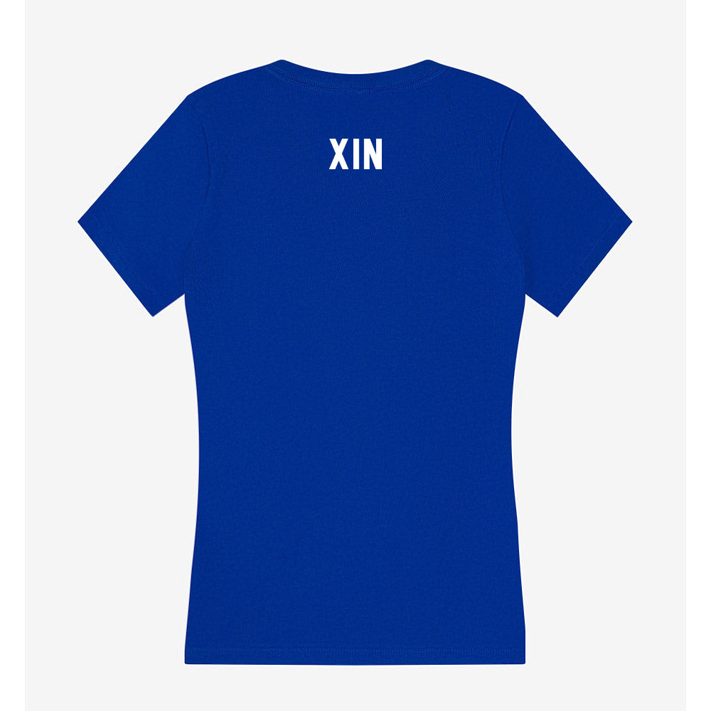 Delaware - NCAA Men's Golf : Chikun Xin - Women's V-Neck T-Shirt-1