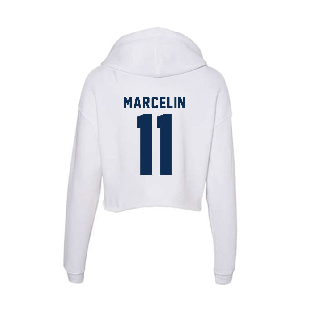 FAU - NCAA Football : Gavench Marcelin - Women's Crop Fleece Hoodie-1