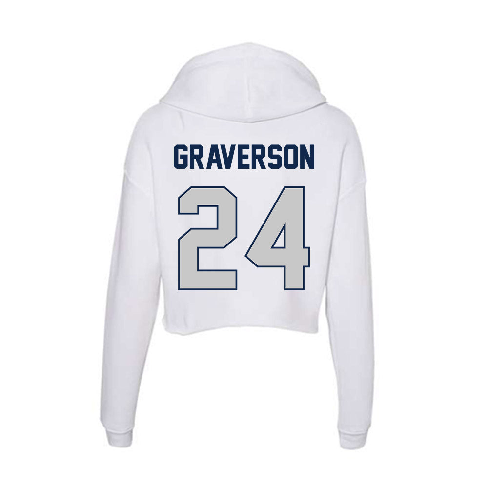 BU - NCAA Baseball : Cole Graverson - Women's Crop Fleece Hoodie-1