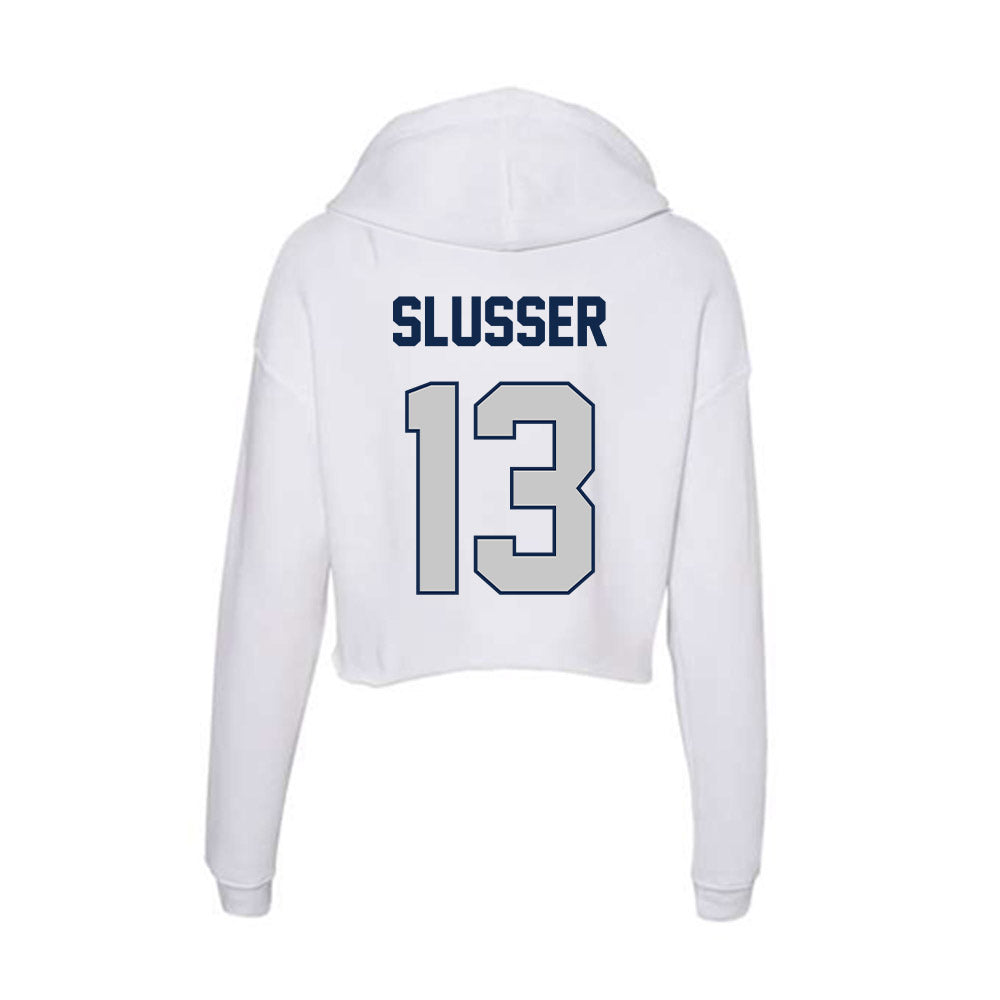 BU - NCAA Women's Volleyball : Carly Slusser - Women's Crop Fleece Hoodie-1