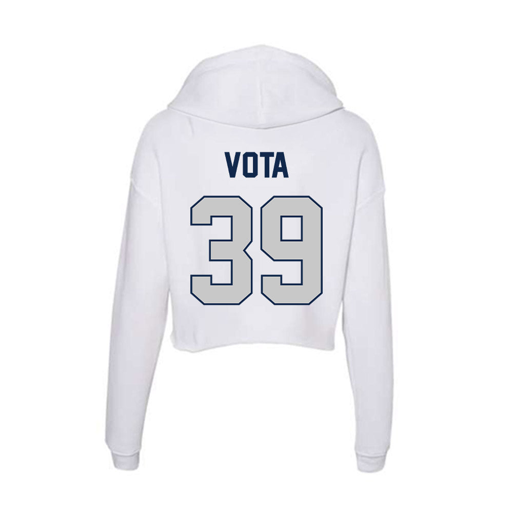 BU - NCAA Baseball : Gage Vota - Women's Crop Fleece Hoodie-1