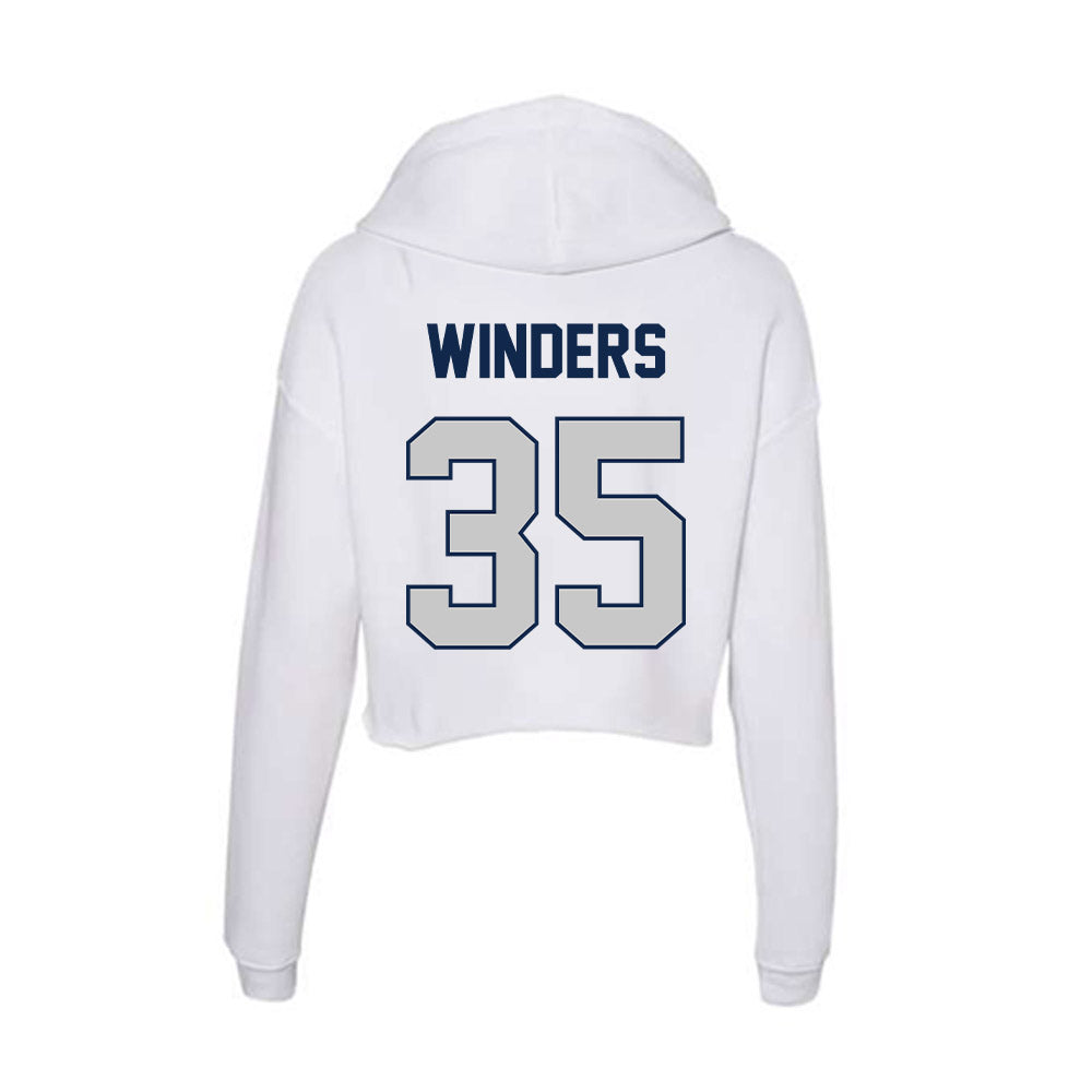 Butler - NCAA Baseball : Max Winders - Women's Crop Fleece Hoodie-1
