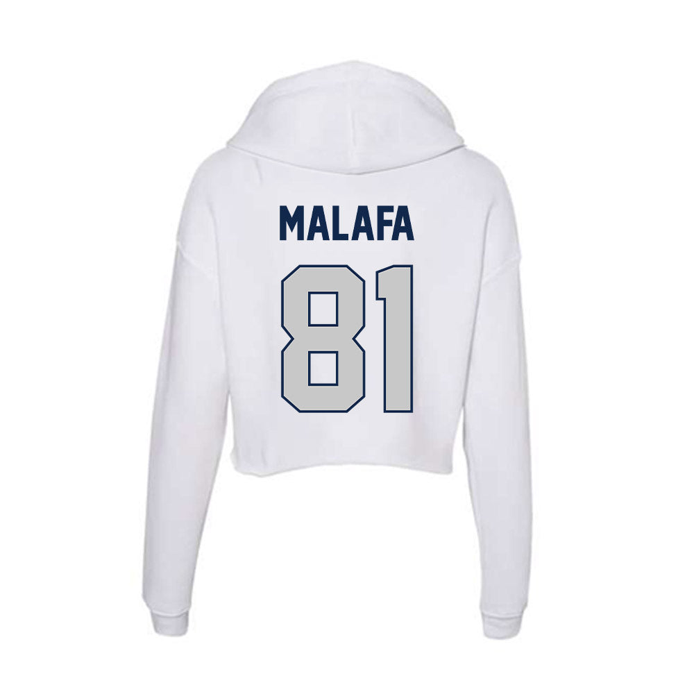 BU - NCAA Football : Ethan Malafa - Women's Crop Fleece Hoodie-1