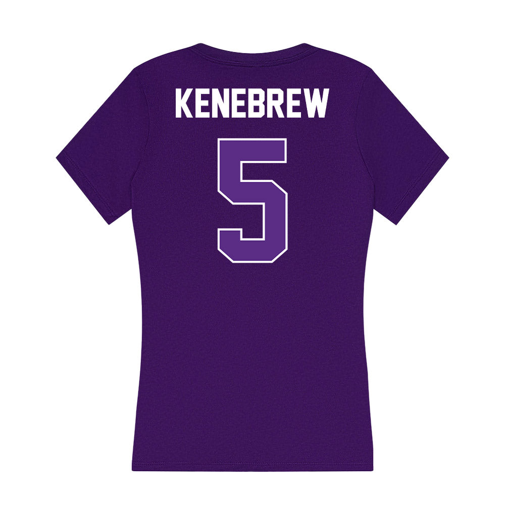 North Alabama - NCAA Football : Takairee Kenebrew - Women's V-Neck T-Shirt-1