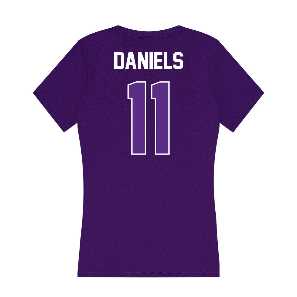 North Alabama - NCAA Football : Jalyn Daniels - Women's V-Neck T-Shirt-1