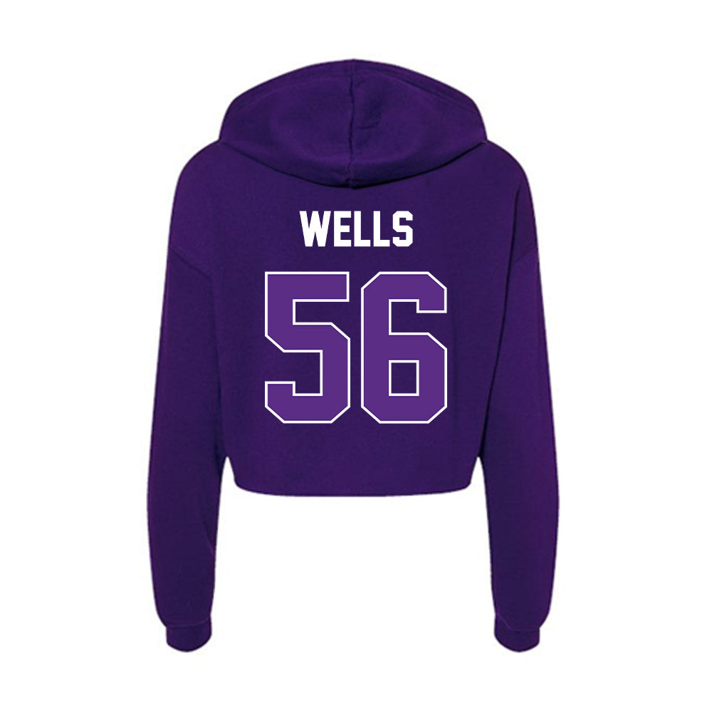 North Alabama - NCAA Football : Matthew Wells - Women's Crop Fleece Hoodie-1