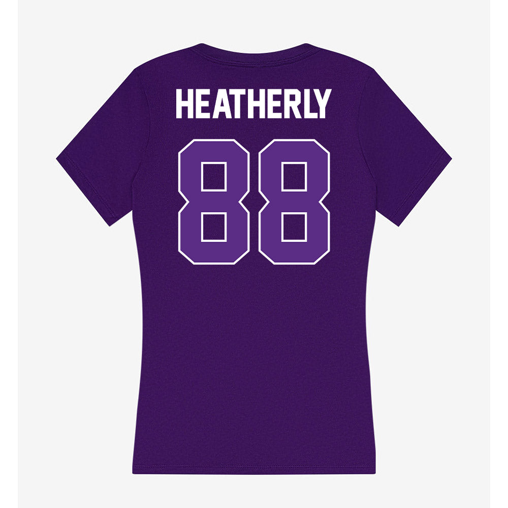 North Alabama - NCAA Football : Kaleb Heatherly - Women's V-Neck T-Shirt-1