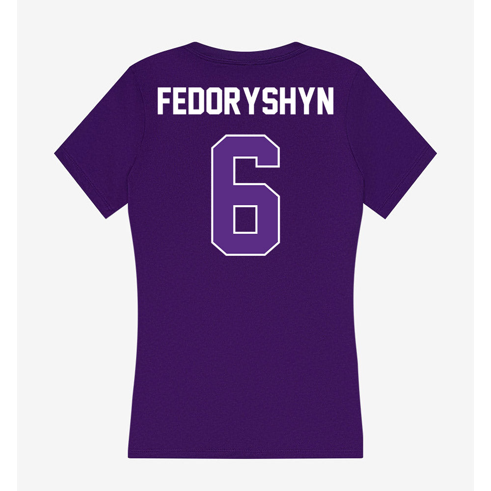 North Alabama - NCAA Men's Tennis : Nazar Fedoryshyn - Women's V-Neck T-Shirt-1