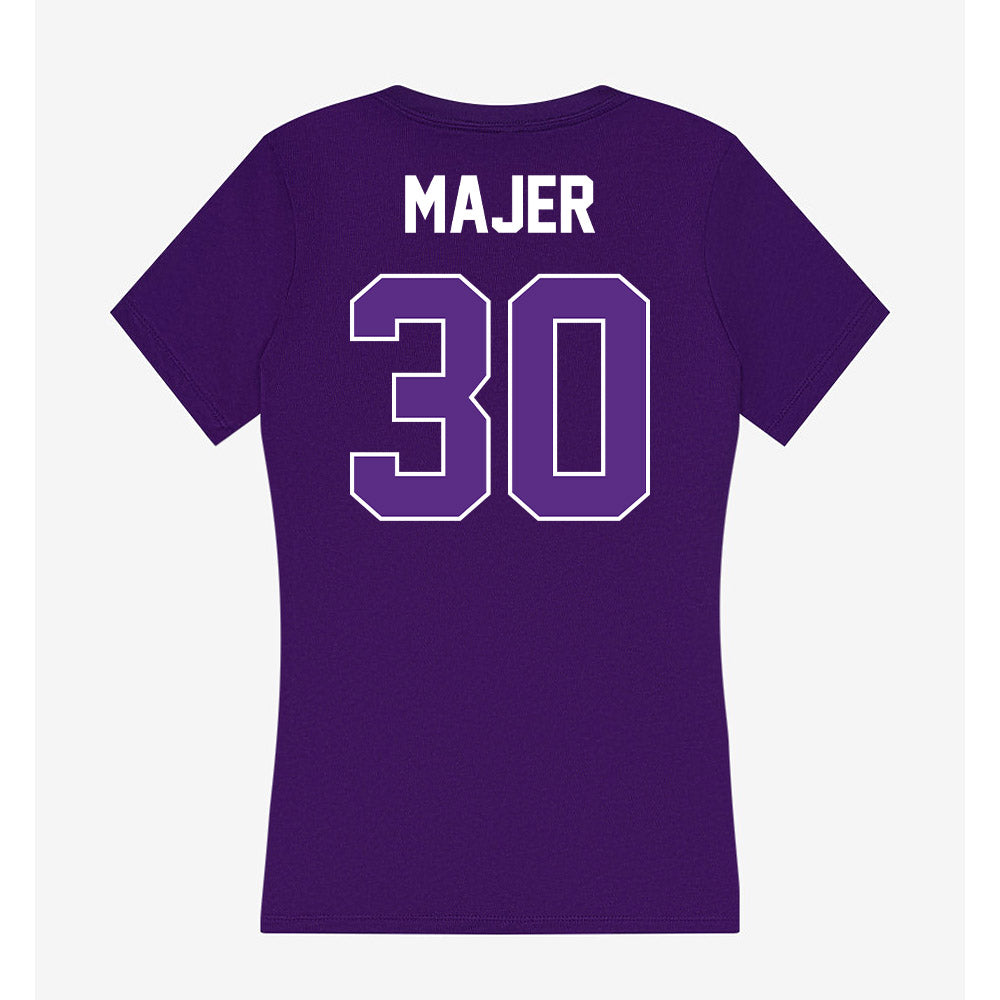North Alabama - NCAA Baseball : Zakary Majer - Women's V-Neck T-Shirt-1