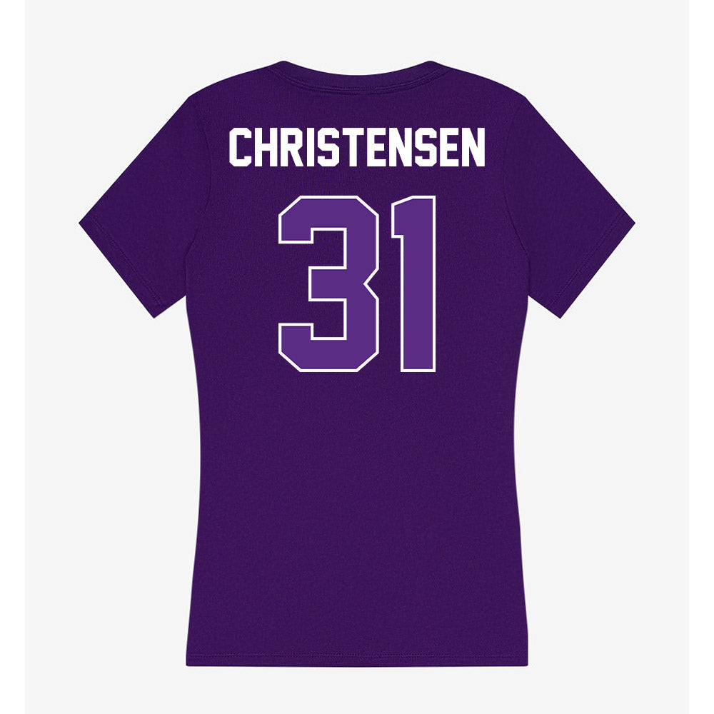 North Alabama - NCAA Football : Micah Christensen - Women's V-Neck T-Shirt-1