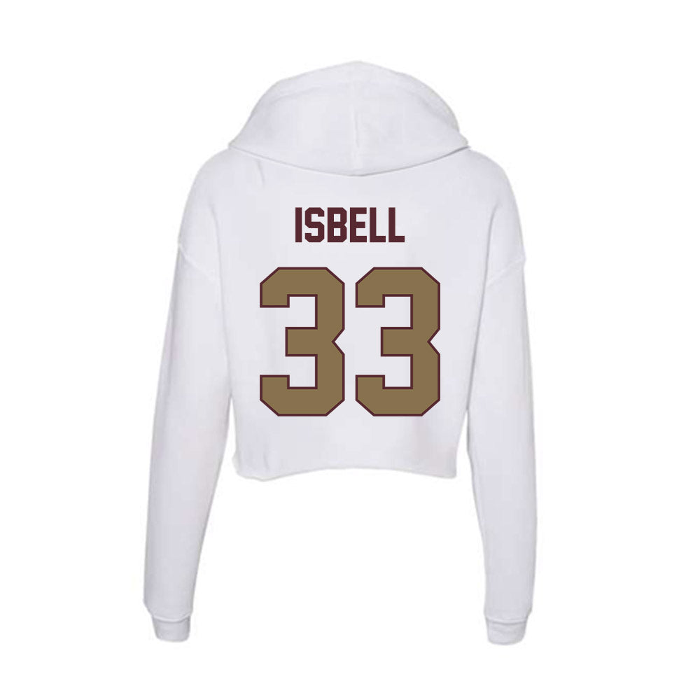Texas State - NCAA Football : Blake Isbell - Women's Crop Fleece Hoodie-1