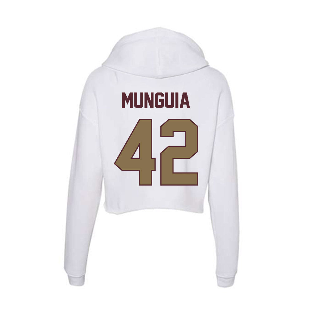 Texas State - NCAA Baseball : Austin Munguia - Women's Crop Fleece Hoodie-1