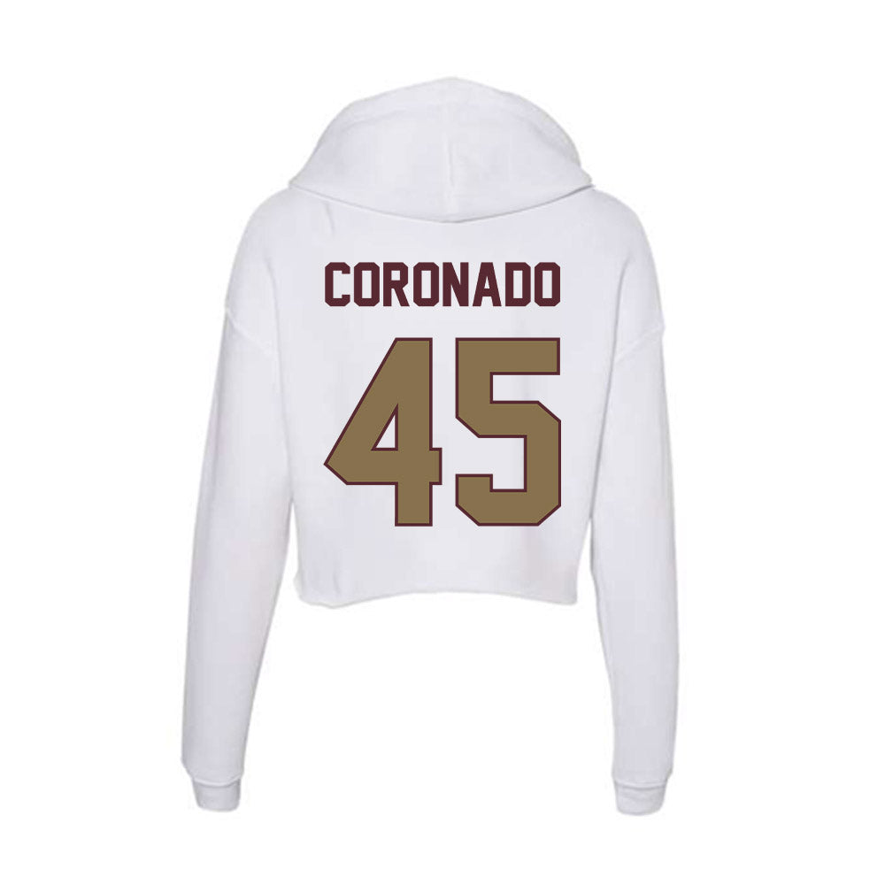 Texas State - NCAA Baseball : Victor Coronado - Women's Crop Fleece Hoodie-1