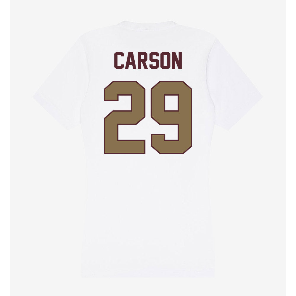 Texas State - NCAA Baseball : Tanner Carson - Women's V-Neck T-Shirt-1