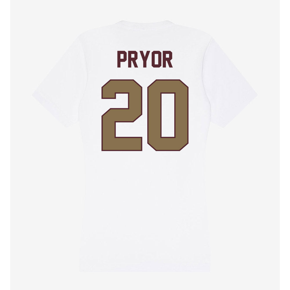 Texas State - NCAA Football : Cole Pryor - Women's V-Neck T-Shirt-1