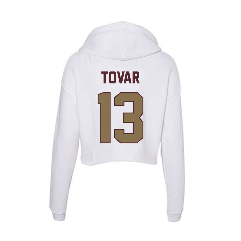 Texas State - NCAA Baseball : Jesus Tovar - Women's Crop Fleece Hoodie-1