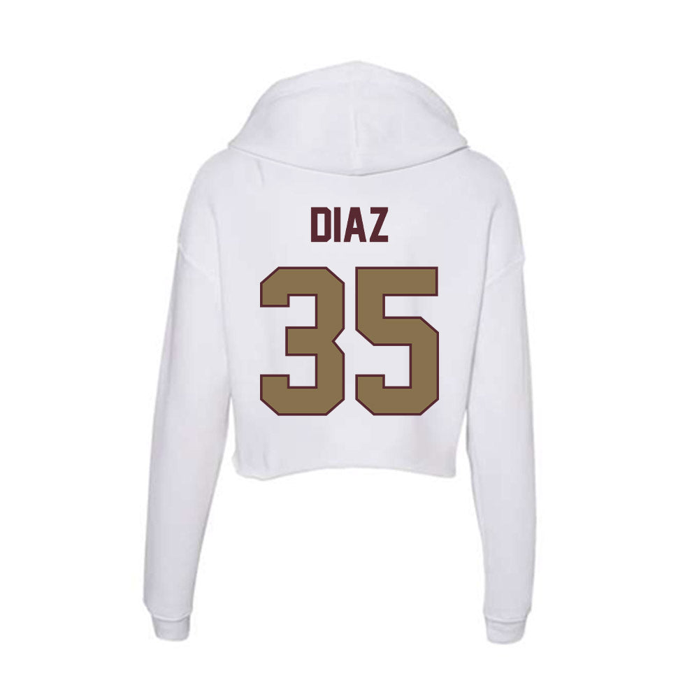 Texas State - NCAA Baseball : Colby Diaz - Women's Crop Fleece Hoodie-1