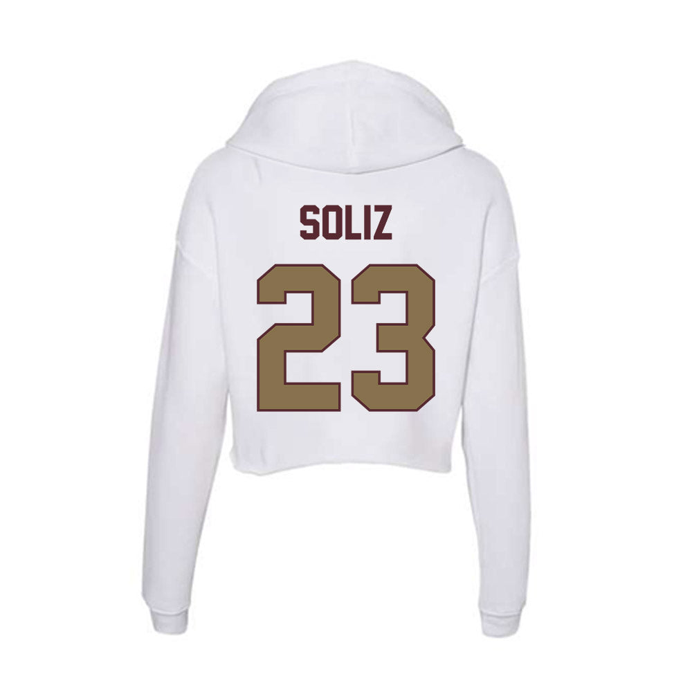 Texas State - NCAA Softball : Analisa Soliz - Women's Crop Fleece Hoodie-1