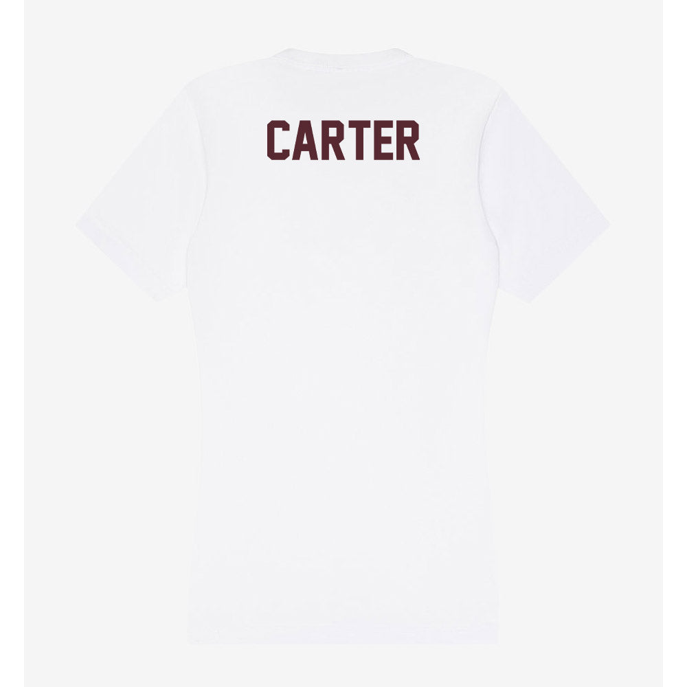 Texas State - NCAA Men's Track & Field : adam carter - Women's V-Neck T-Shirt-1