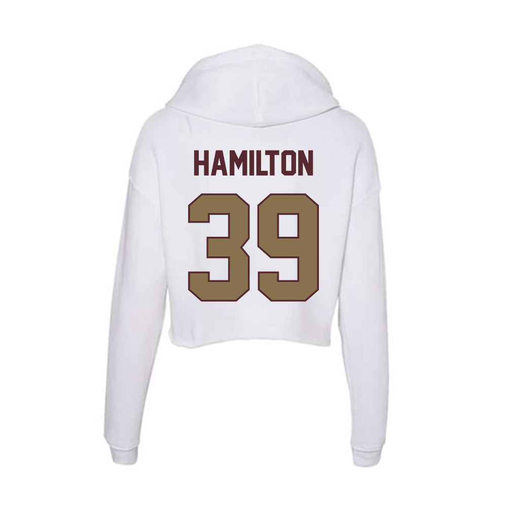 Texas State - NCAA Baseball : Maximus Hamilton - Women's Crop Fleece Hoodie-1