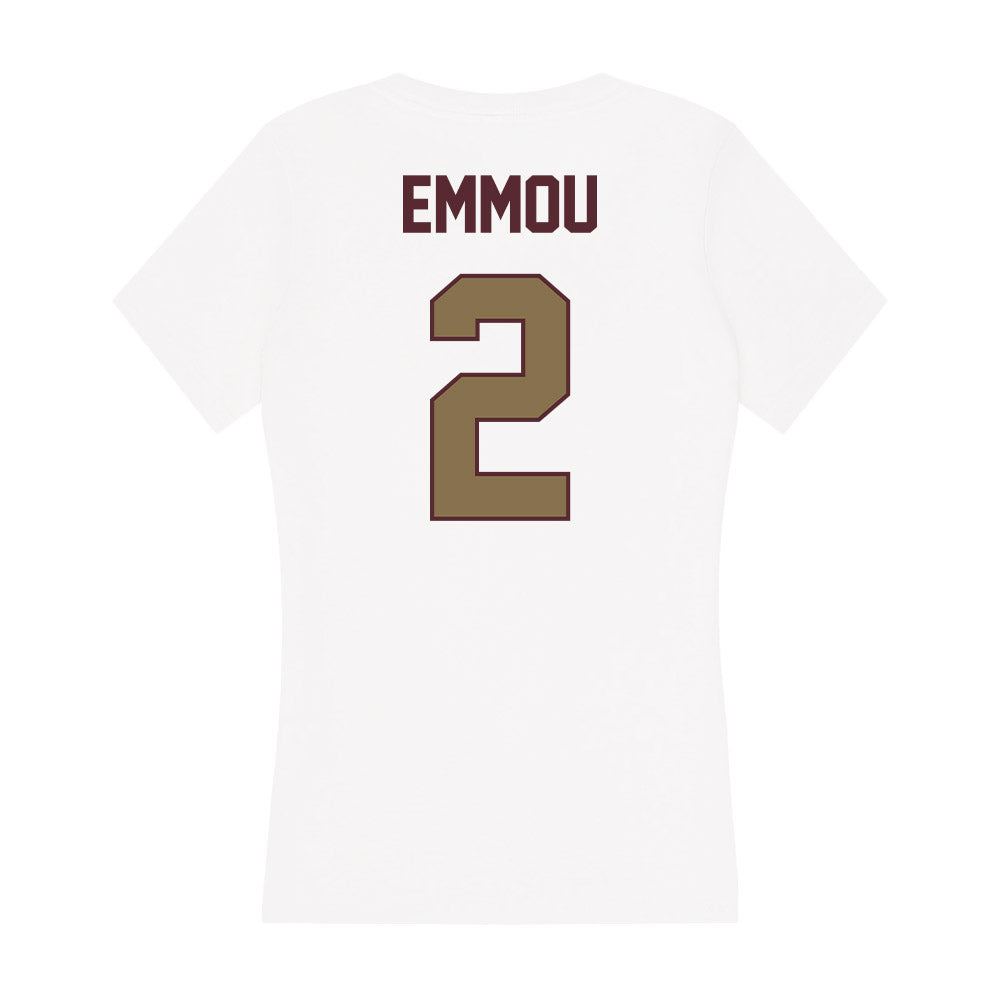 Texas State - NCAA Men's Basketball : Franck Emmou - Women's V-Neck T-Shirt-1