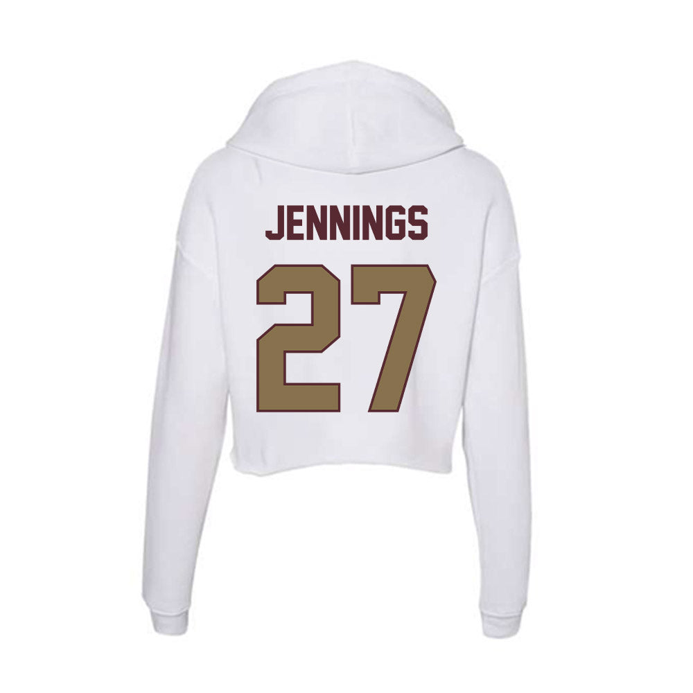 Texas State - NCAA Softball : Abigail Jennings - Women's Crop Fleece Hoodie-1