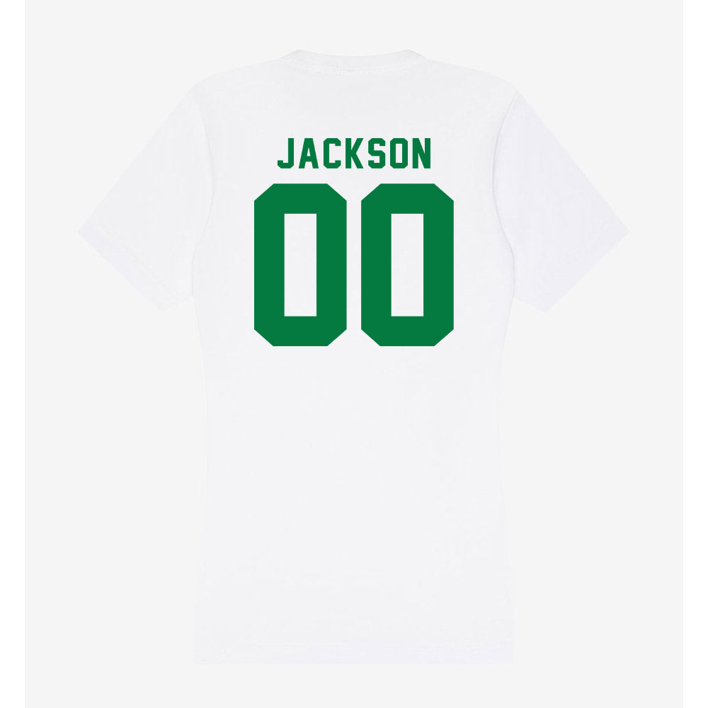 OKBU - NCAA Football : John Jackson - Women's V-Neck T-Shirt-1