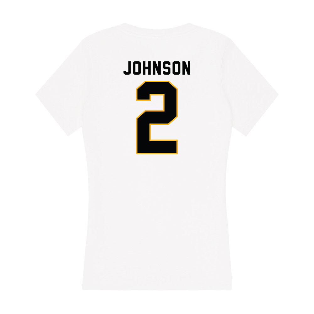 Kennesaw - NCAA Men's Basketball : RJ Johnson - Women's V-Neck T-Shirt-1
