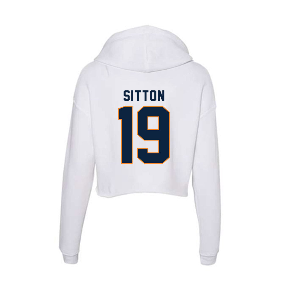 UT Martin - NCAA Baseball : Jacob Sitton - Women's Crop Fleece Hoodie-1