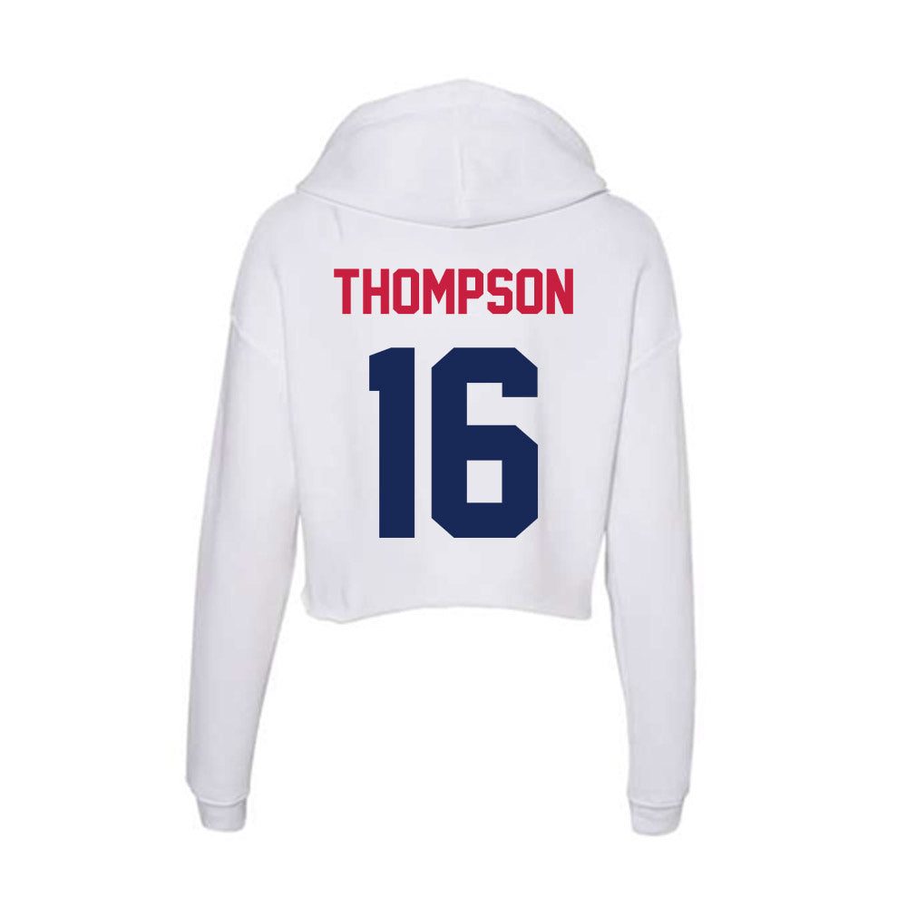 South Alabama - NCAA Football : Bubba Thompson - Women's Crop Fleece Hoodie-1