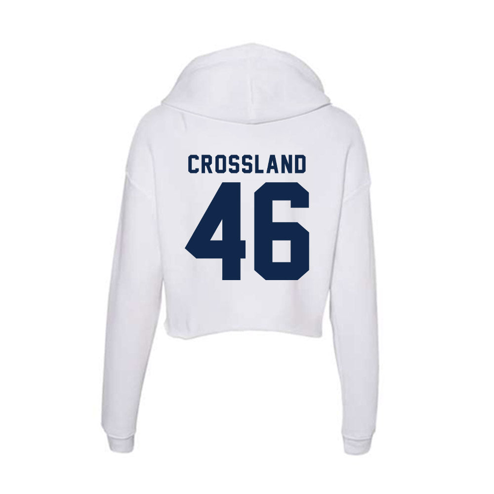 UCSD - NCAA Baseball : Michael Crossland - Women's Crop Fleece Hoodie-1