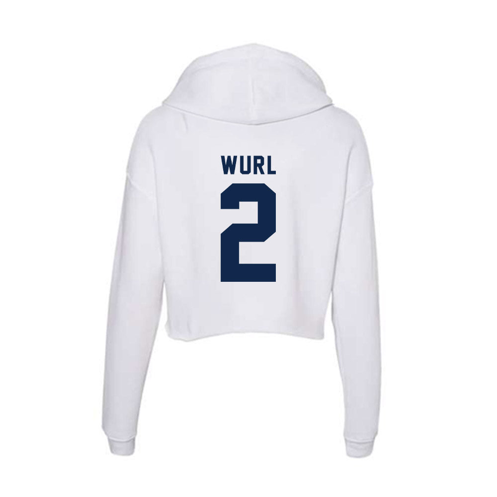UCSD - NCAA Men's Volleyball : Cameron Wurl - Women's Crop Fleece Hoodie-1