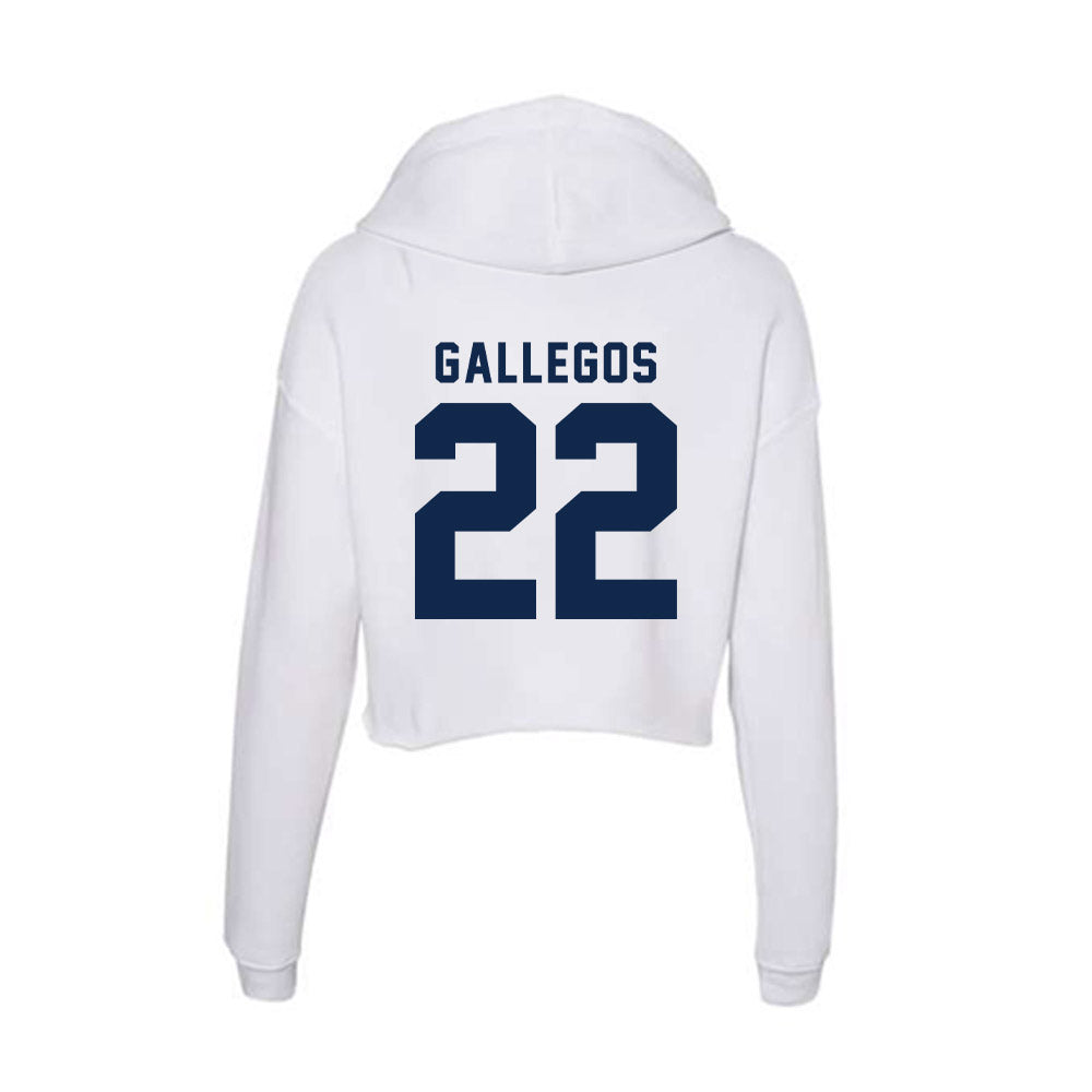 UCSD - NCAA Women's Basketball : Gracie Gallegos - Women's Crop Fleece Hoodie-1