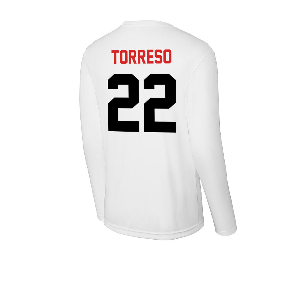 Davidson - NCAA Baseball : Anthony Torreso - Activewear Long Sleeve T-Shirt-1