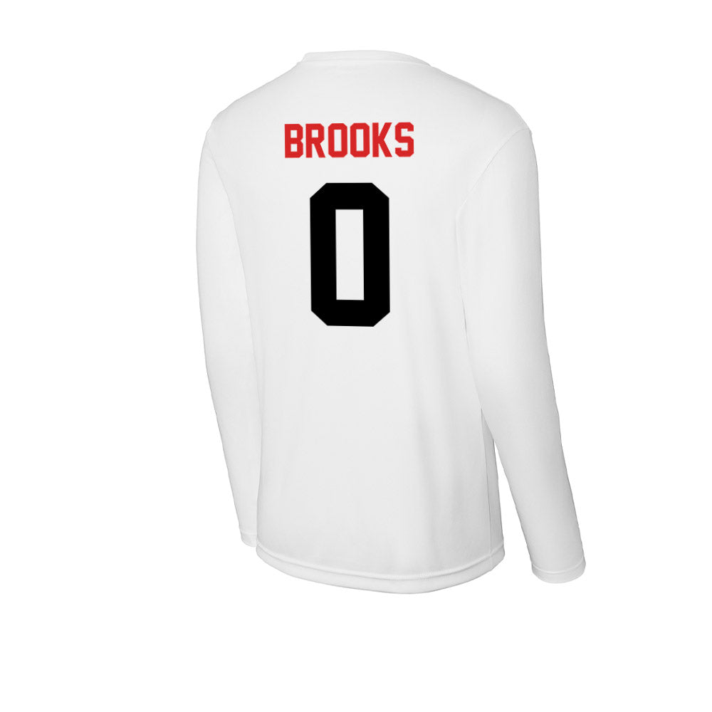 Davidson - NCAA Football : Hunter Brooks - Activewear Long Sleeve T-Shirt-1