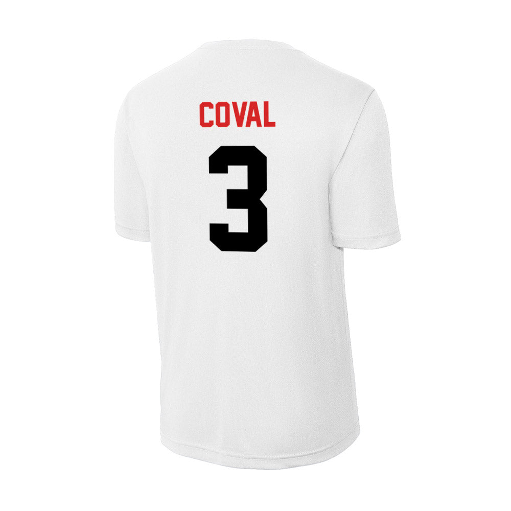 Davidson - NCAA Men's Basketball : Nick Coval - Activewear T-Shirt-1