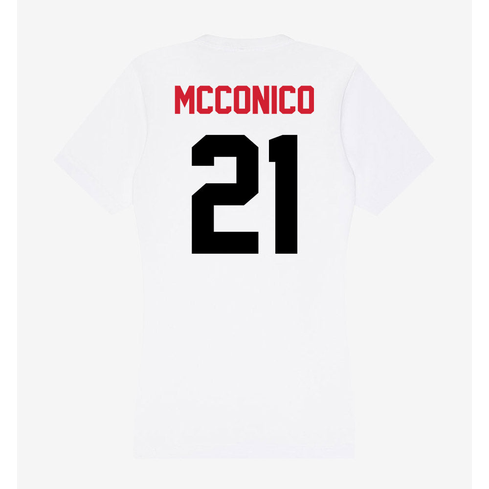 Arkansas State - NCAA Football : Malik McConico - Women's V-Neck T-Shirt-1