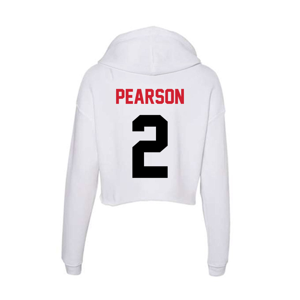 Arkansas State - NCAA Football : Christopher Pearson - Women's Crop Fleece Hoodie-1
