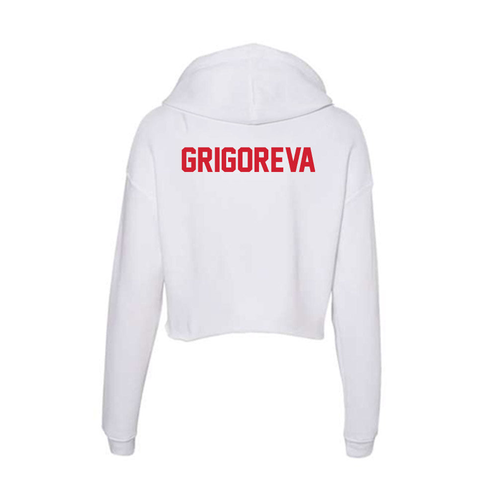 Arkansas State - NCAA Women's Tennis : Anna Grigoreva - Women's Crop Fleece Hoodie-1