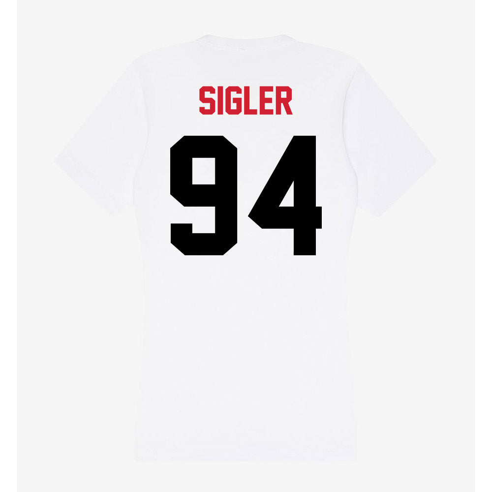 Arkansas State - NCAA Football : Cody Sigler - Women's V-Neck T-Shirt-1