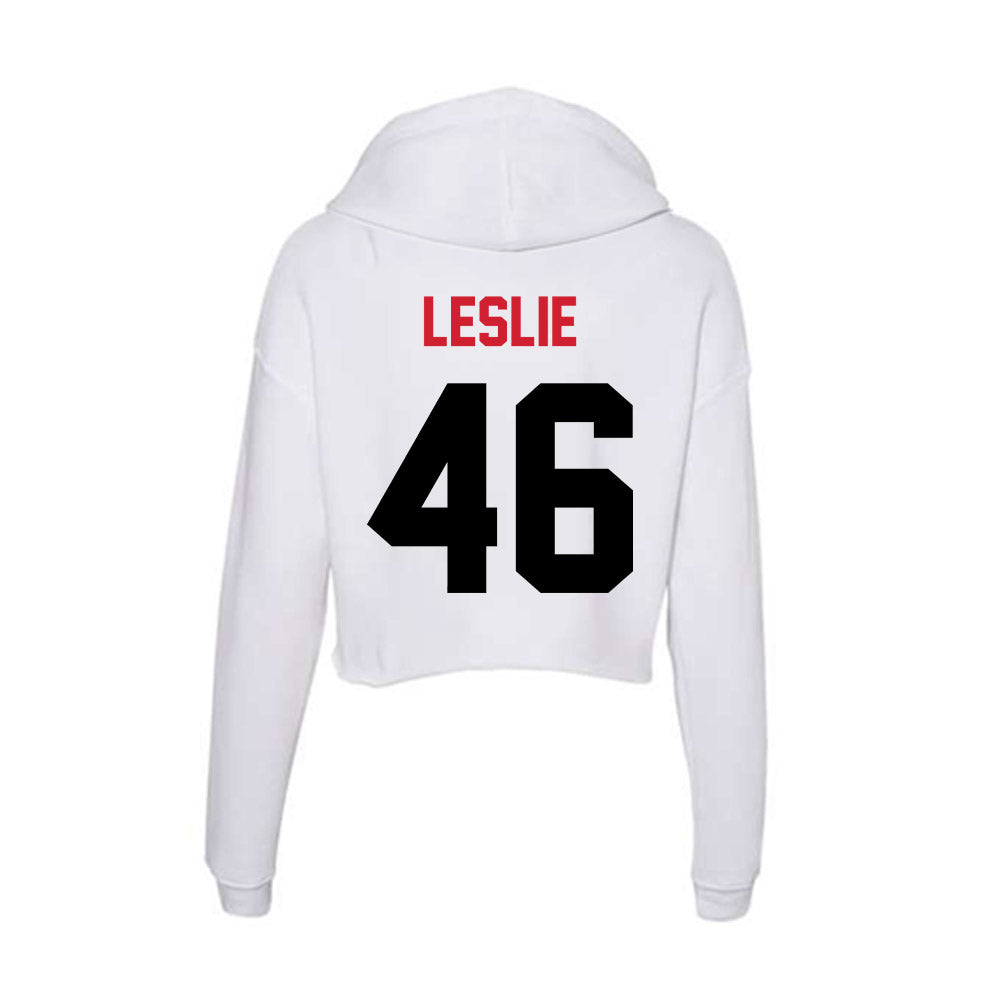 Arkansas State - NCAA Baseball : Will Leslie - Women's Crop Fleece Hoodie-1
