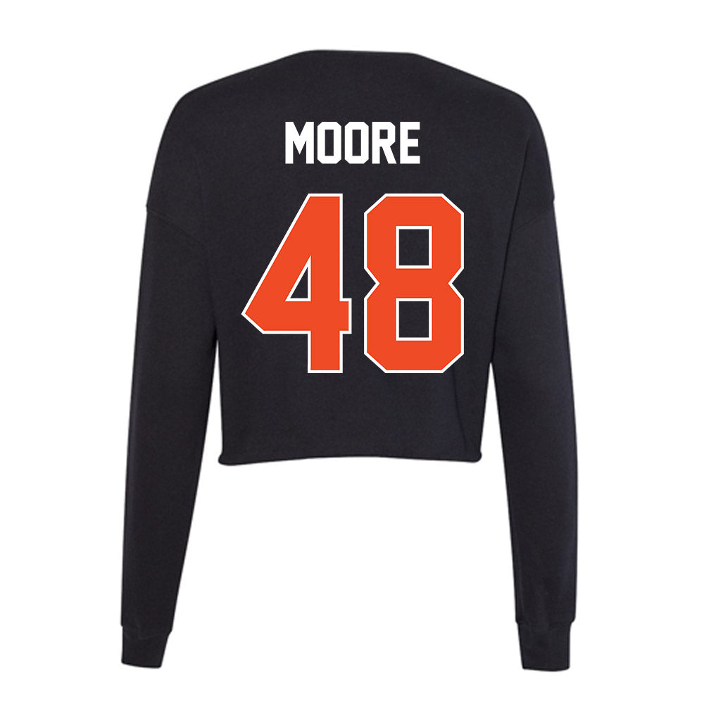 Boise State - NCAA Football : Canaan Moore - Women's Cropped Crew Fleece-1