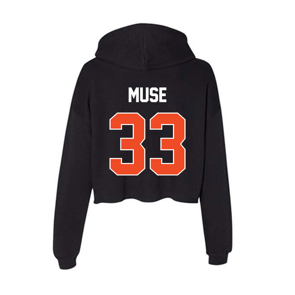 Boise State - NCAA Women's Basketball : Abby Muse - Women's Crop Fleece Hoodie-1