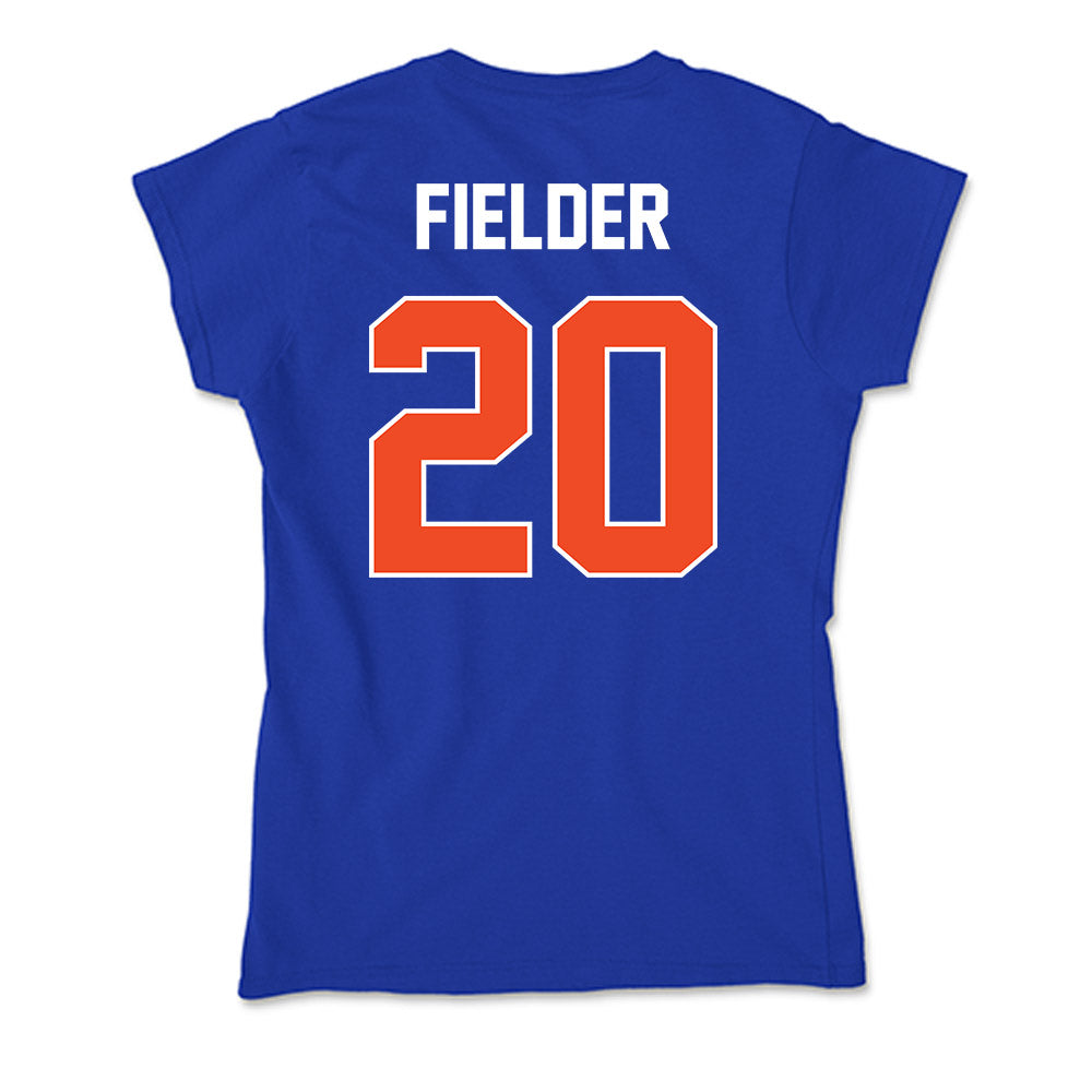 Boise State - NCAA Men's Basketball : Drew Fielder - Soft Style Women’s T-Shirt-1