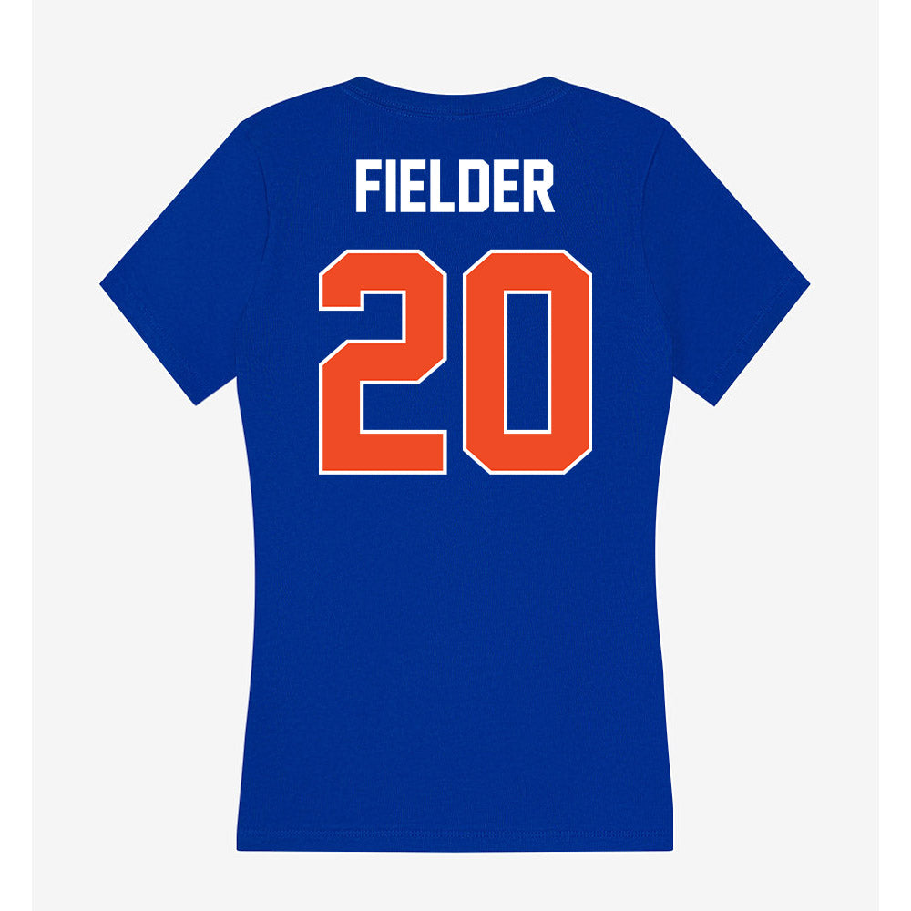 Boise State - NCAA Men's Basketball : Drew Fielder - Women's V-Neck T-Shirt-1