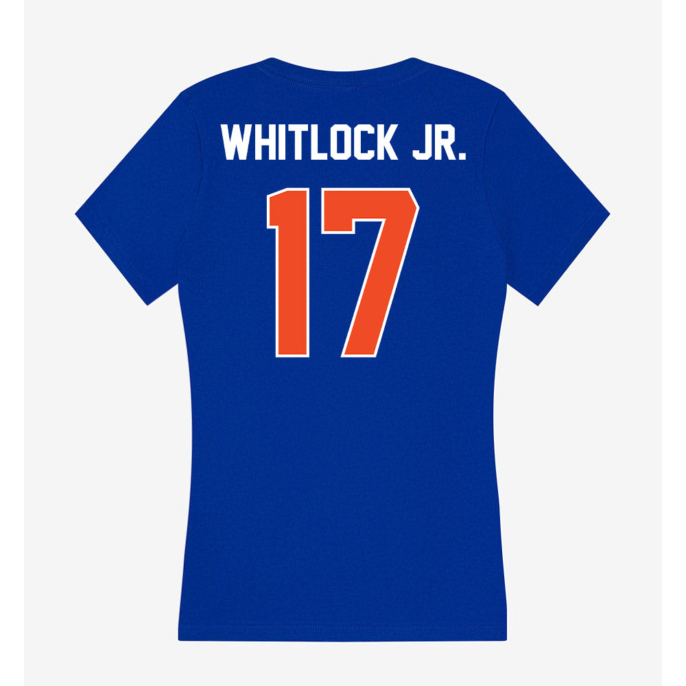 Boise State - NCAA Football : Demetric Whitlock Jr. - Women's V-Neck T-Shirt-1