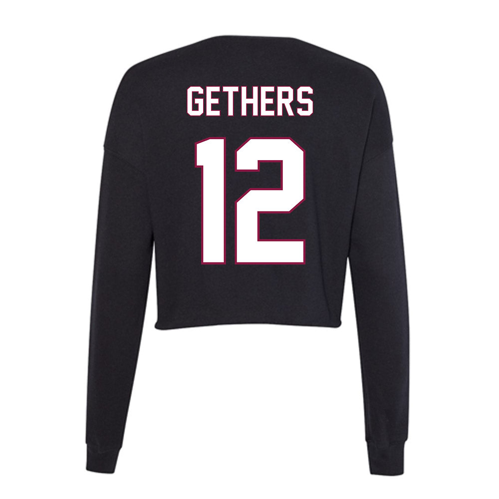 NMSU - NCAA Football : Tory Gethers - Women's Cropped Crew Fleece-1