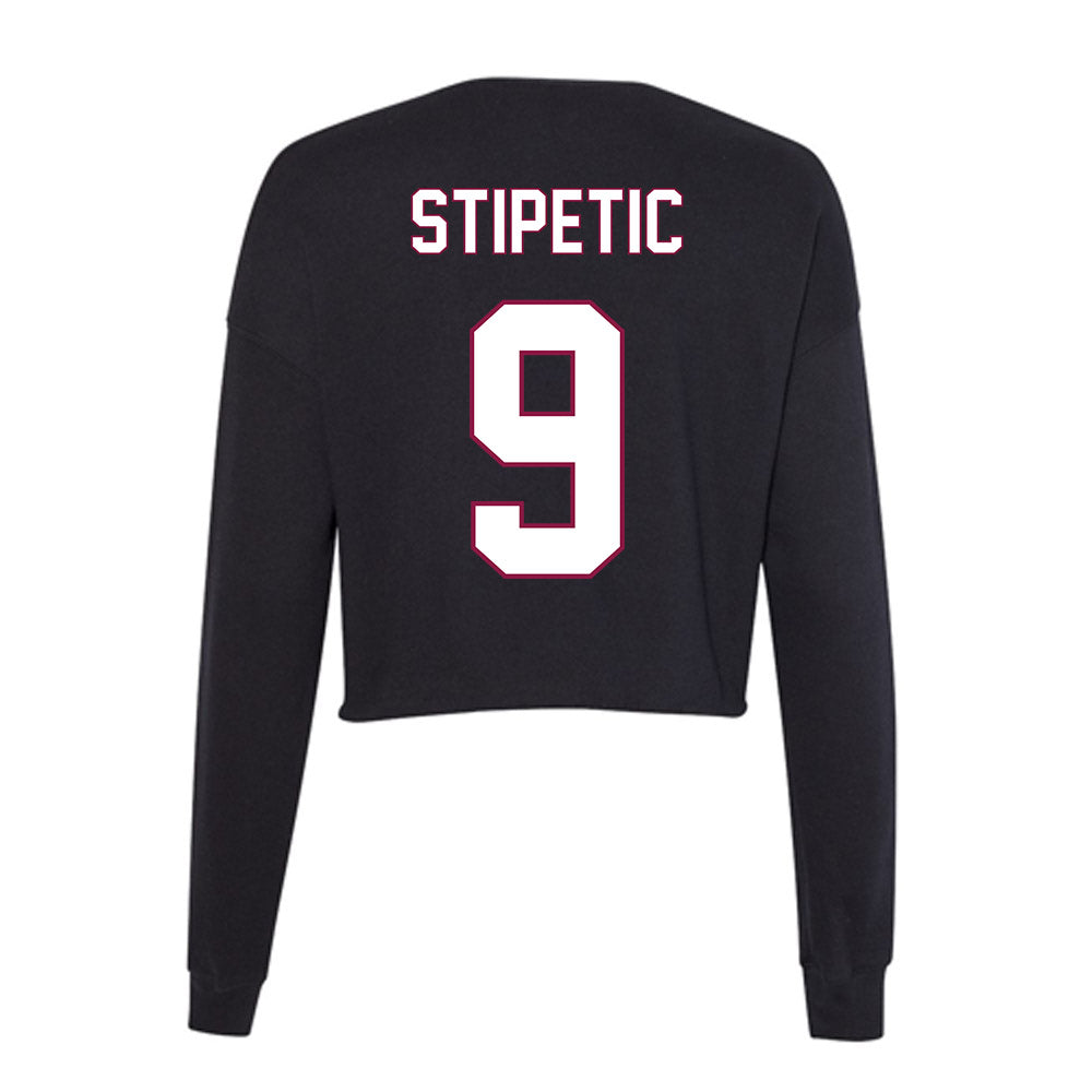 NMSU - NCAA Men's Tennis : Roko Stipetic - Women's Cropped Crew Fleece-1