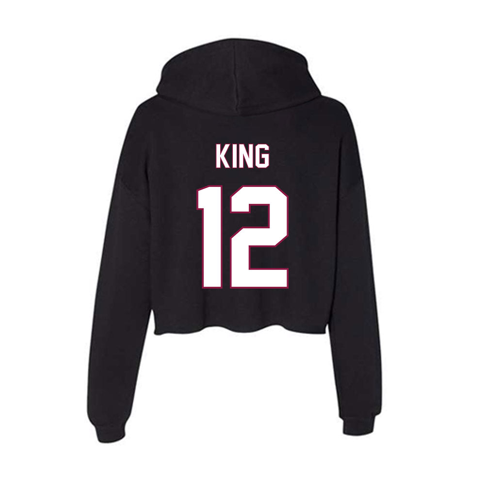 NMSU - NCAA Football : Tyler King - Women's Crop Fleece Hoodie-1