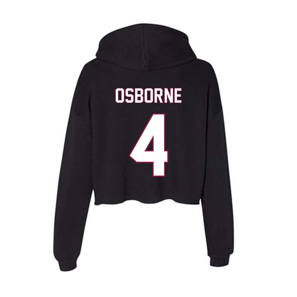 NMSU - NCAA Men's Basketball : Jae'Coby Osborne - Women's Crop Fleece Hoodie-1